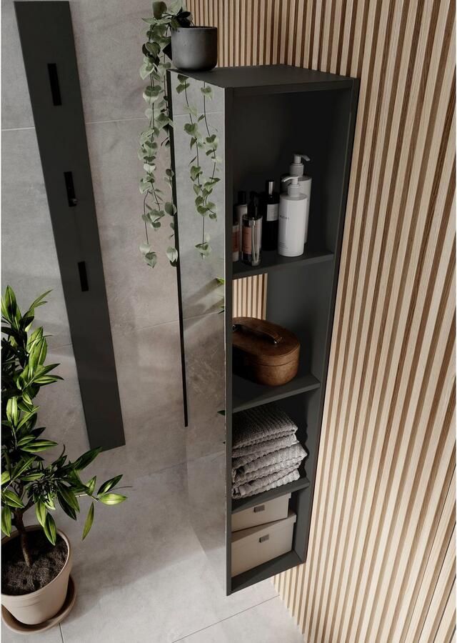 GERMANIA Badkamerserie Crandon incl. wastafelkast spiegel kast halfhoge kast en plank (5-delig) - Foto 4