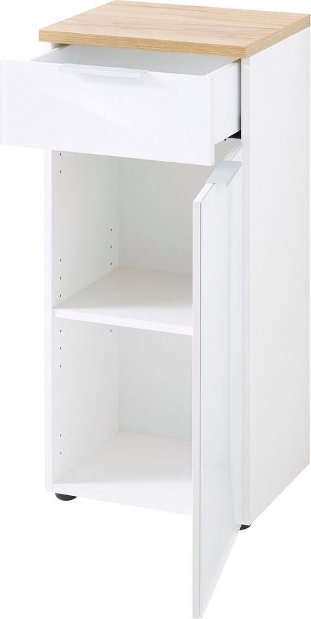 Germania Badkameronderkast GW-Pescara wit en Navarra eikenkleurig - Foto 5