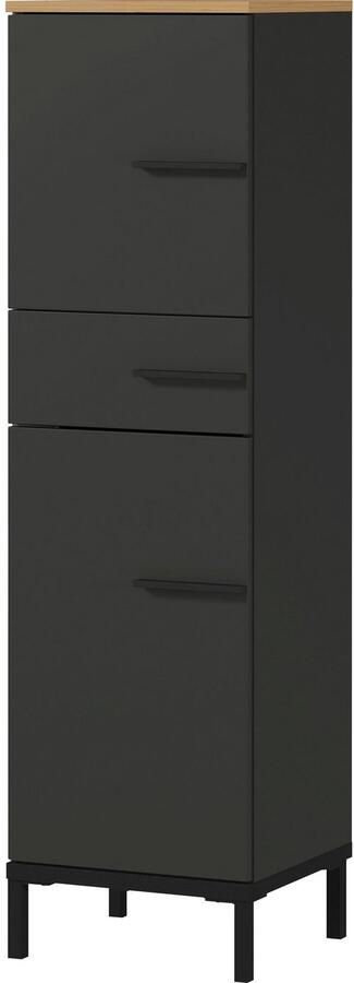 GERMANIA Badkamerserie Yonkers Set bestaand uit wastafelonderkast spiegelkast hoge kast - Foto 18