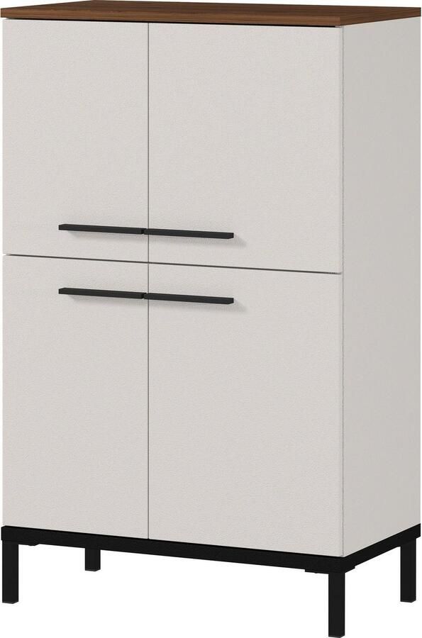 GERMANIA Badkamerserie Yonkers Set bestaand uit wastafelonderkast spiegelkast hoge kast - Foto 16