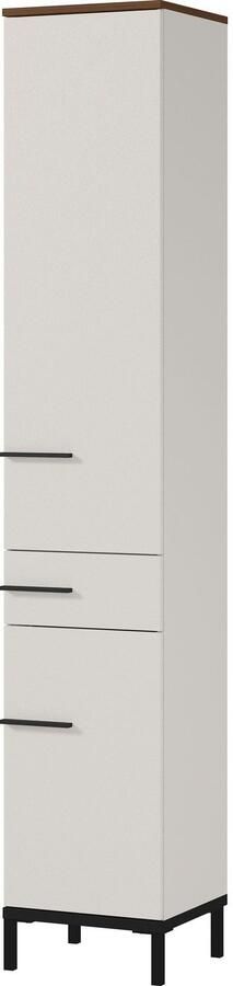 GERMANIA Badkamerserie Yonkers Set bestaand uit wastafelonderkast spiegelkast hoge kast - Foto 16