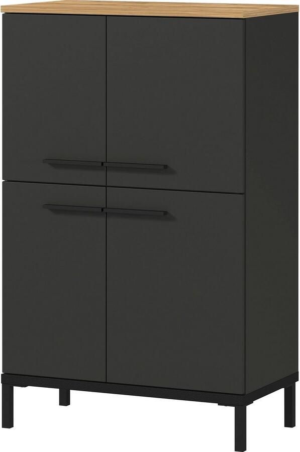 GERMANIA Badkamerserie Yonkers Set bestaand uit wastafelonderkast spiegelkast hoge kast - Foto 15