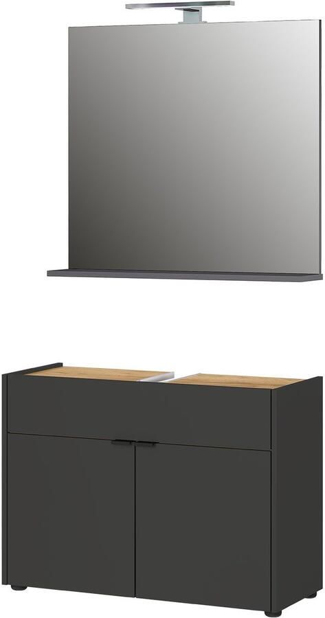 GERMANIA Badmeubelset Ameca Badset bestaande uit wastafelonderkast & spiegel (2 stuks) - Foto 9