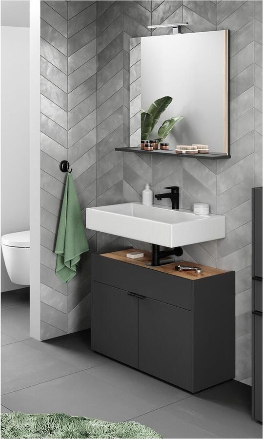 GERMANIA Badmeubelset Ameca Badset bestaande uit wastafelonderkast & spiegel (2 stuks) - Foto 8