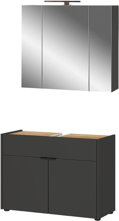 GERMANIA Badmeubelset Ameca Badset bestaande uit wastafelonderkast & spiegelkast (2 stuks) - Foto 9