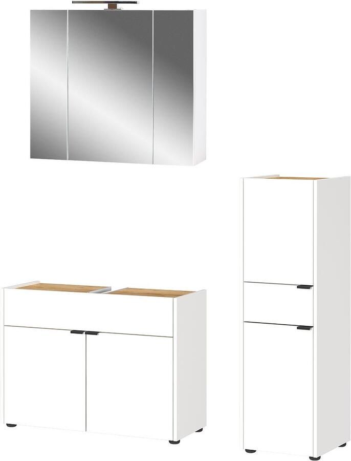 GERMANIA Badmeubelset Ameca Badset bestaande uit wastafelonderkast spiegelkast & kast (3 stuks) - Foto 13