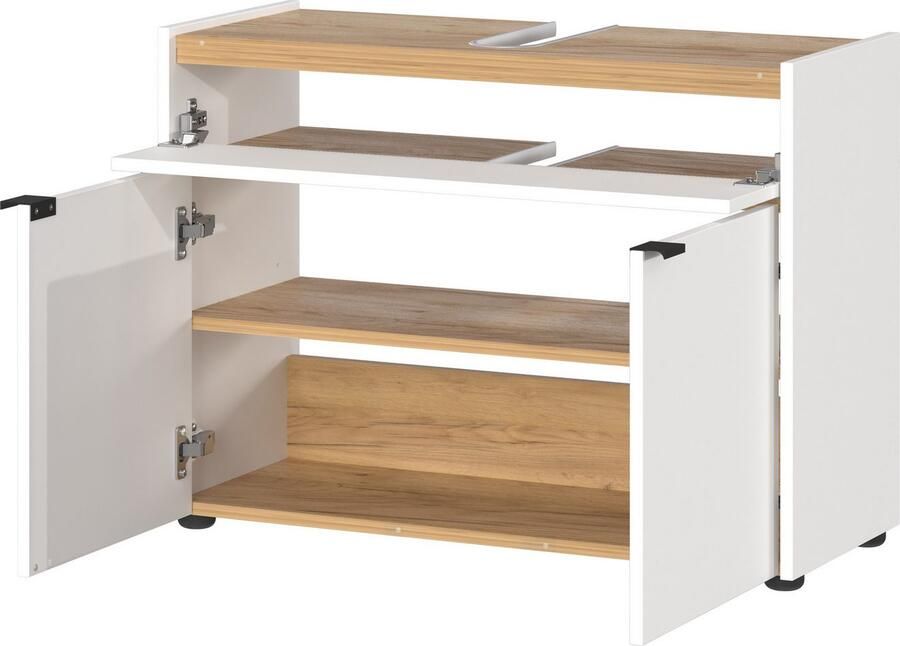 GERMANIA Badmeubelset Ameca Badset: wastafelonderkast spiegelkast commode & kast (4 stuks) - Foto 8