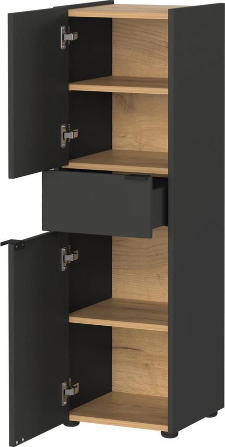 GERMANIA Badmeubelset Ameca Badset: wastafelonderkast spiegelkast commode & kast (4 stuks) - Foto 11