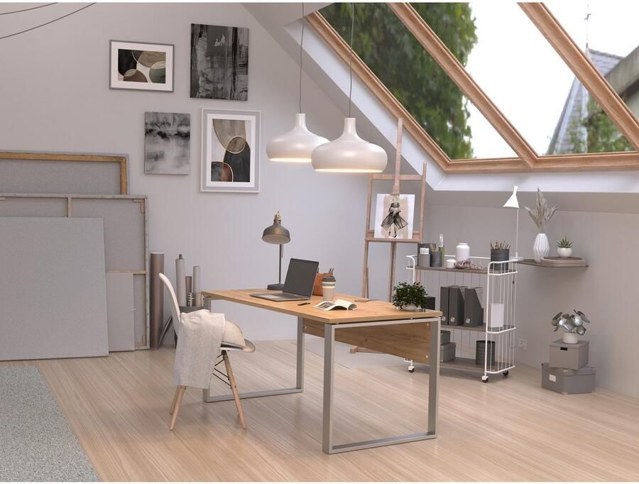 GERMANIA Bureau Altino Sleden van metaal 2x kabeldoorvoer breedte 160 cm Made in Germany - Foto 2