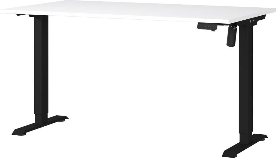 GERMANIA Bureau Boras elektrisch in hoogte verstelbaar Breedte 120 140 160 cm metalen frame Made in Germany - Foto 3