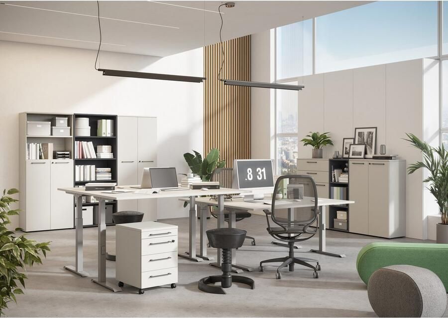 GERMANIA Bureau GW-Agenda hoogte verstelbaar van 68-91 cm beschikbaar in verschillende breedtes