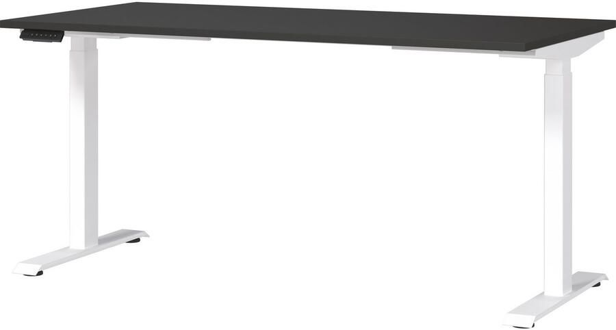 Germania EMOB Zit-stabureau Hermoso 160 x 80 x 120 cm Elektrisch verstelbaar Zwart-witdesign Verstelbare bureaus Wit; Zwart Spaanplaat Verstelbare bureaus Op voorraad - Foto 15