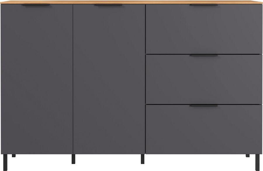 Germania California 151 cm Dressoir Grafiet Eiken - Foto 6