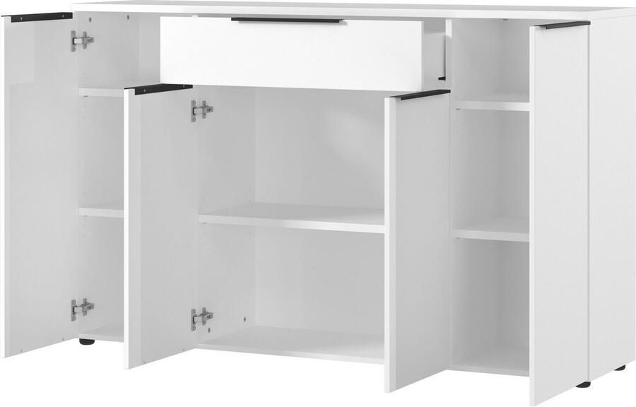 GERMANIA Dressoir Milaan Dressoir met een lade en 4 deuren in grafiet & wit beschikbaar - Foto 6