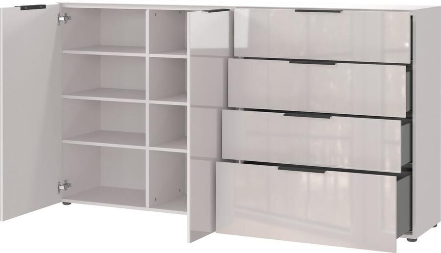 GERMANIA Dressoir OAKLAND in 2 breedten fronten en bovenblad met glas-inlay - Foto 4