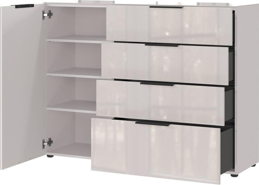 GERMANIA Dressoir OAKLAND in 2 breedten fronten en bovenblad met glas-inlay - Foto 3