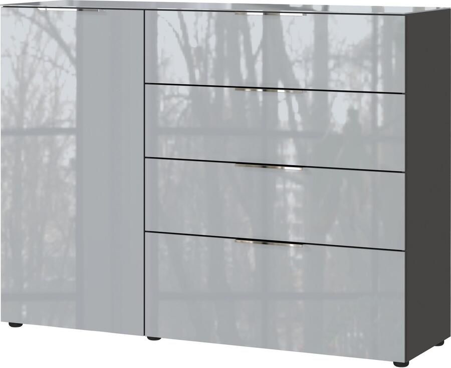GERMANIA Dressoir OAKLAND in 2 breedten fronten en bovenblad met glas-inlay - Foto 2