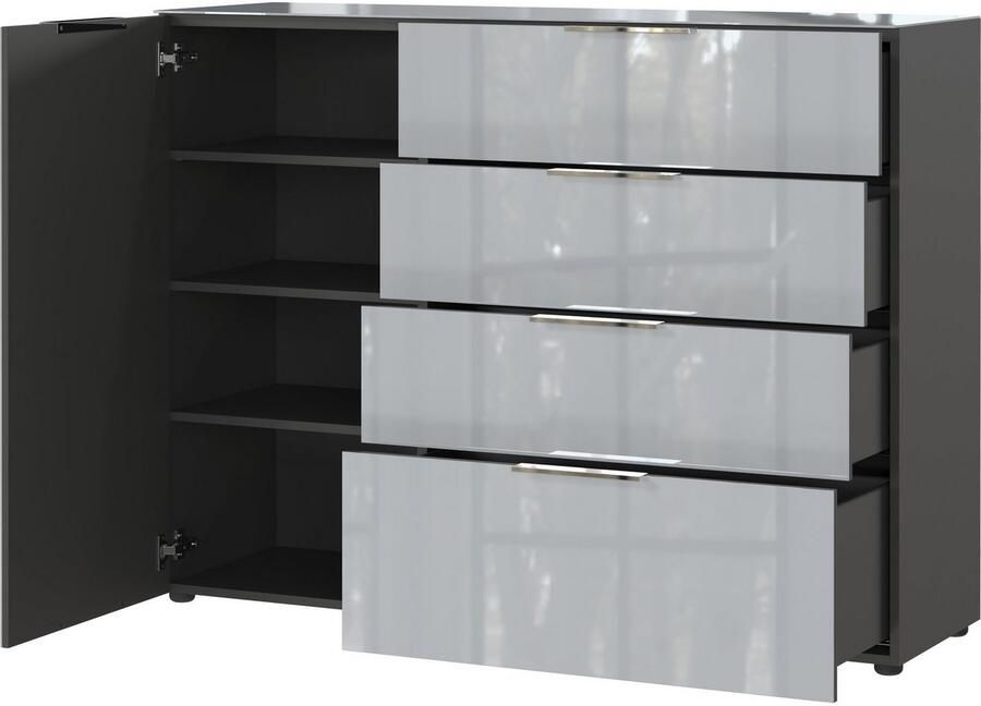GERMANIA Dressoir OAKLAND in 2 breedten fronten en bovenblad met glas-inlay - Foto 5