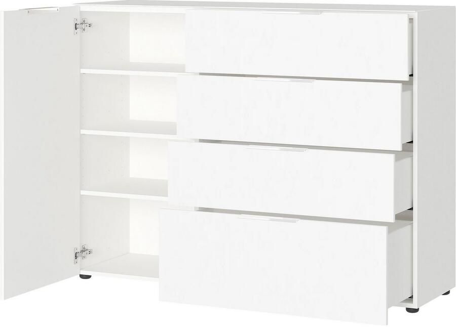 GERMANIA Dressoir OAKLAND in 2 breedten fronten en bovenblad met glas-inlay - Foto 5