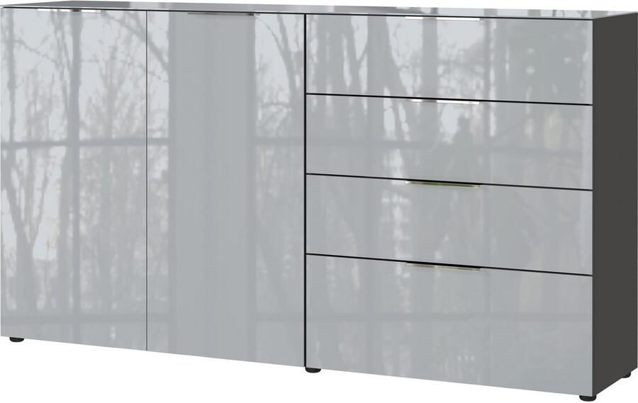 GERMANIA Dressoir OAKLAND in 2 breedten fronten en bovenblad met glas-inlay - Foto 6