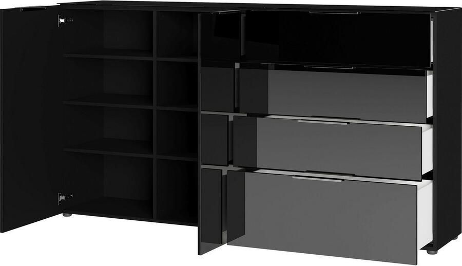 GERMANIA Dressoir OAKLAND in 2 breedten fronten en bovenblad met glas-inlay - Foto 6