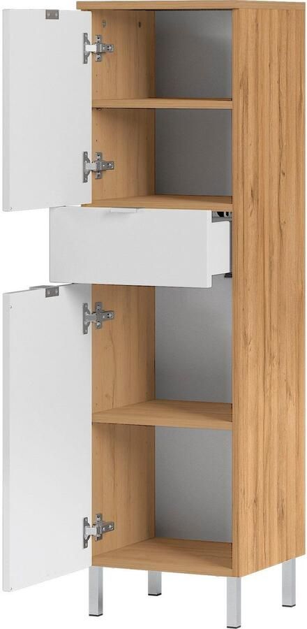 Germania Mauresa Badkamerkast Large Wit Eiken - Foto 5