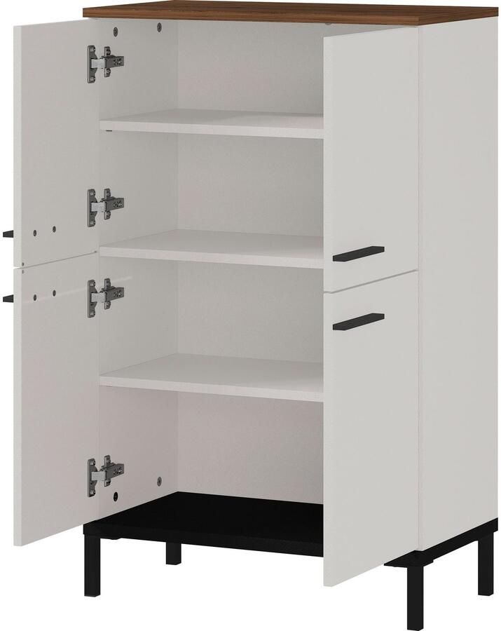 GERMANIA Badkamerserie Yonkers Set bestaand uit wastafelonderkast spiegelkast hoge kast - Foto 5