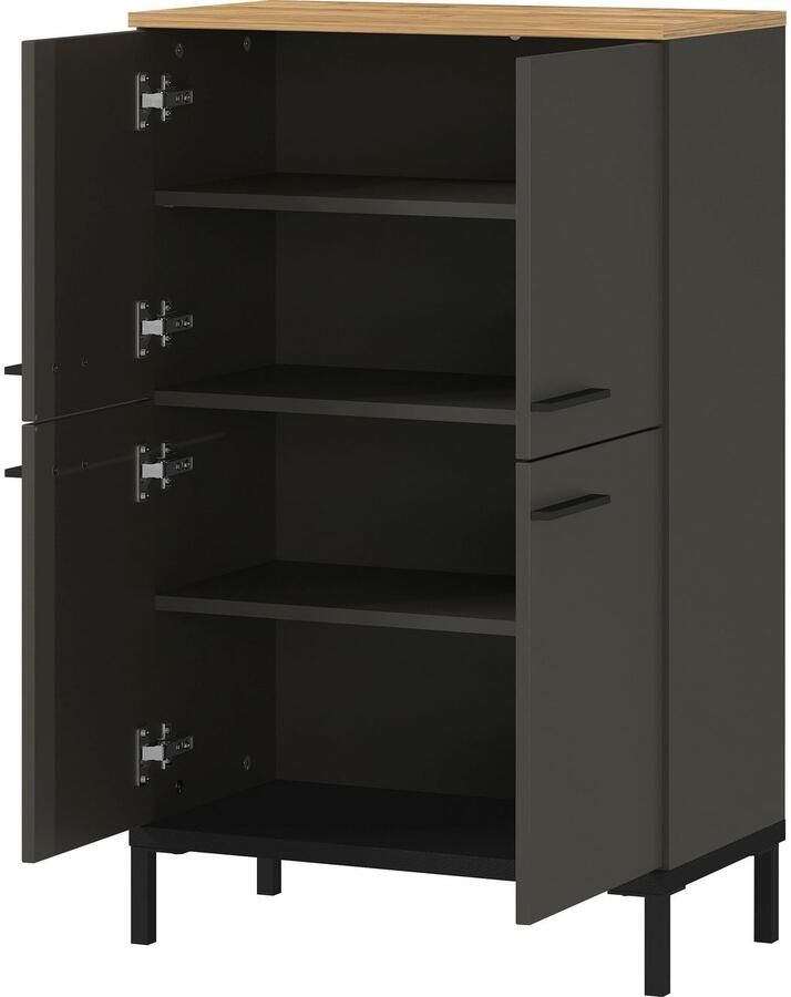 GERMANIA Halfhoge kast Yonkers Coating van melaminehars hoogwaardige ABS-randen handgrepen - Foto 2