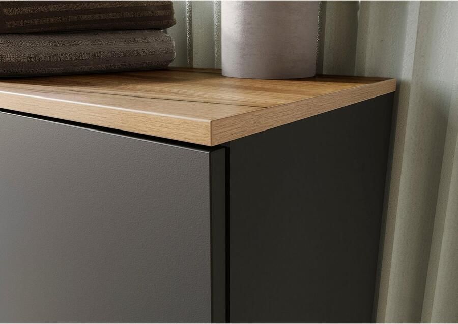 GERMANIA Halfhoge kast Yonkers Hoogwaardige ABS-randen handgrepen hoge poten van metaal deurdemping - Foto 5