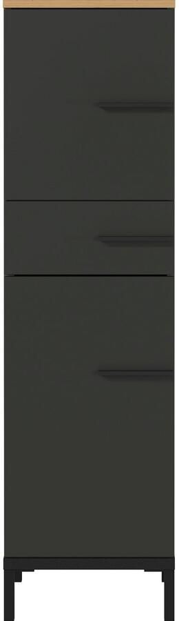 GERMANIA Halfhoge kast Yonkers Hoogwaardige ABS-randen handgrepen hoge poten van metaal deurdemping - Foto 16