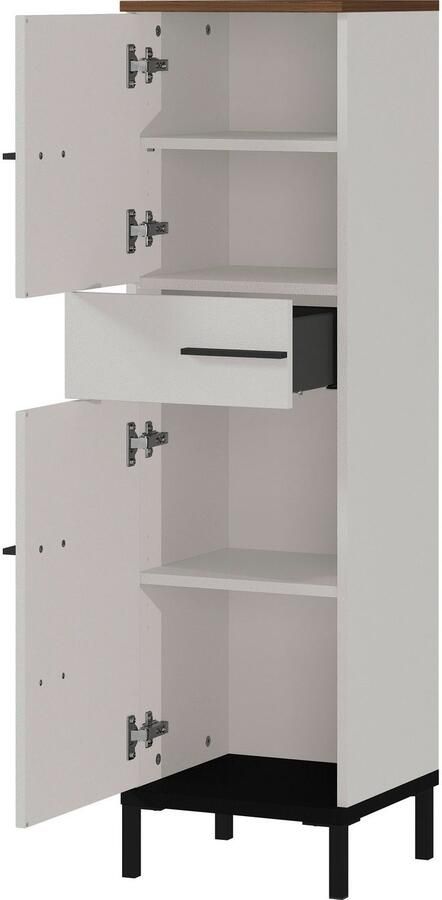 GERMANIA Badkamerserie Yonkers Set bestaand uit wastafelonderkast spiegelkast hoge kast - Foto 18