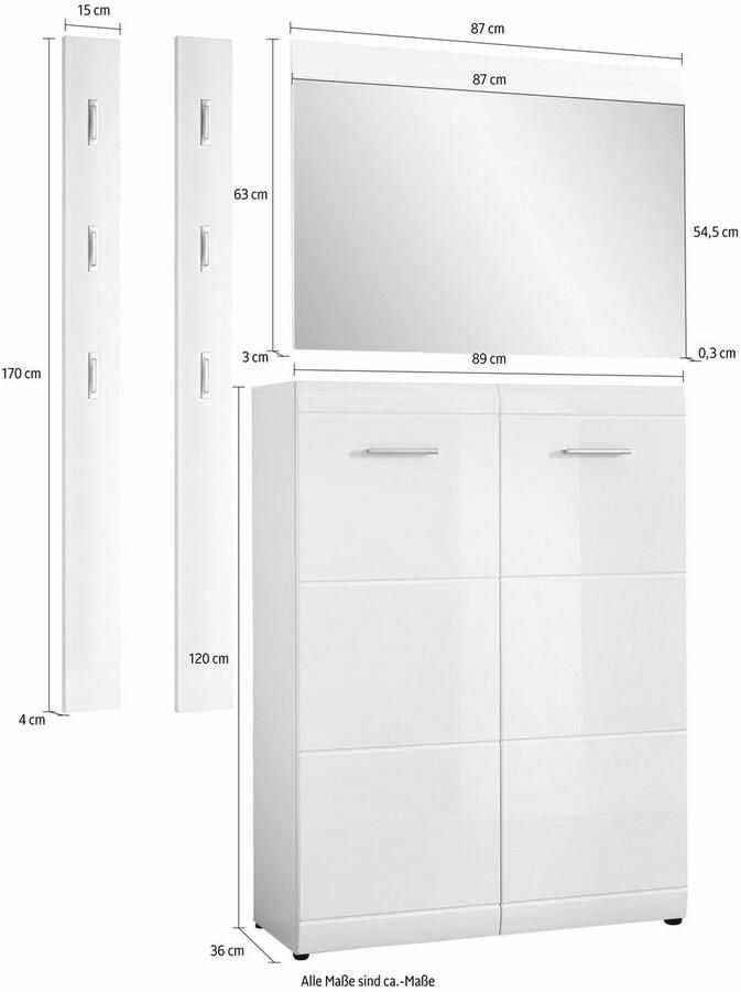 Home24 Garderobeset Adana I(4 delig ) Germania - Foto 5