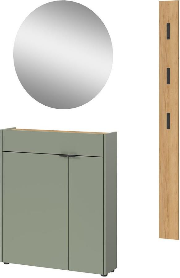 GERMANIA Halmeubelset Ameca Garderobe-set bestaande uit multifunctionele kast en spiegel - Foto 9