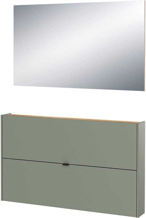 GERMANIA Halmeubelset Ameca Garderobe-set van schoenenopberger en spiegel (2 stuks) - Foto 10