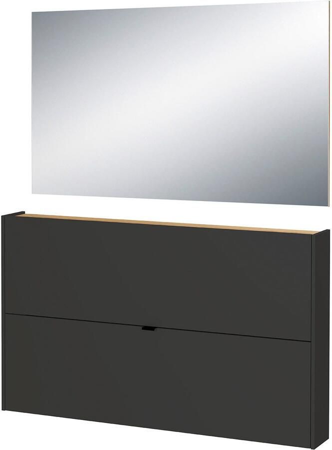 GERMANIA Halmeubelset Ameca Garderobe-set van schoenenopberger en spiegel (2 stuks) - Foto 10