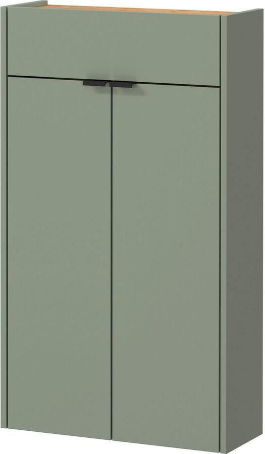 GERMANIA Halmeubelset Ameca met multifunctionele kast spiegel en kapstokpaneel geringe diepte (set 3-delig) - Foto 9