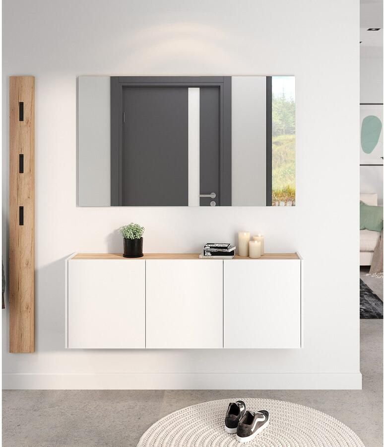 GERMANIA Halmeubelset GW-Libbiano Garderobe-set bestaande uit multifunctionele kast en spiegel - Foto 2