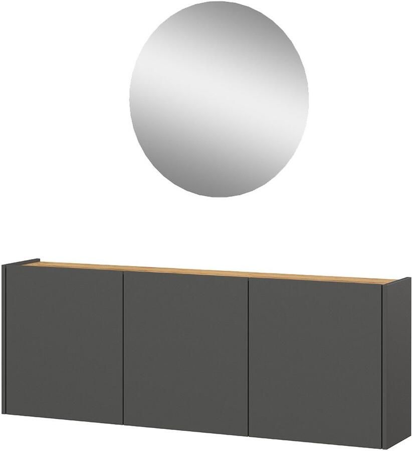 GERMANIA Halmeubelset GW-Libbiano Garderobe-set bestaande uit multifunctionele kast en spiegel (2-delig) - Foto 6