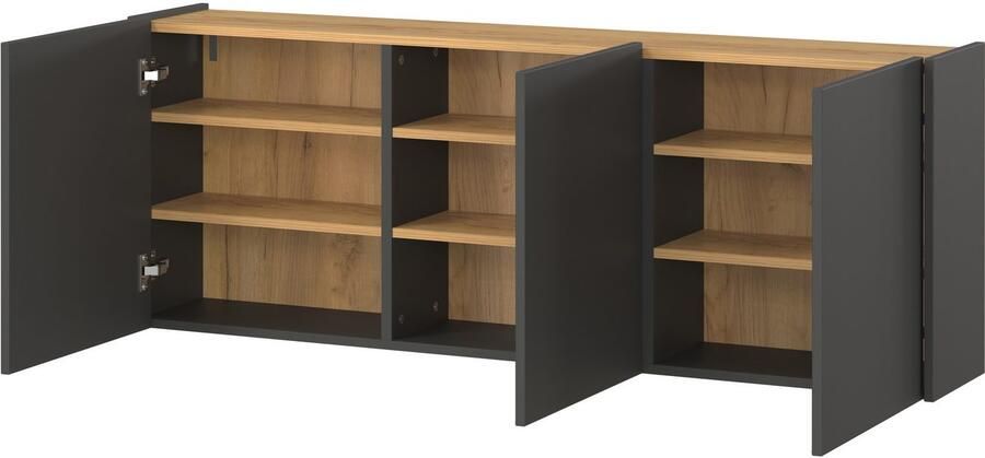 GERMANIA Halmeubelset GW-Libbiano Garderobe-set bestaande uit multifunctionele kast en spiegel (2-delig) - Foto 4