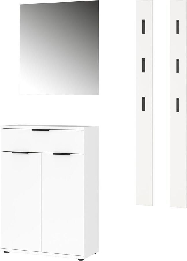 GERMANIA Halmeubelset Stanton Garderobe-set bestaande uit 1 schoenenkast 1 spiegel en 2 panelen (4-delig) - Foto 11