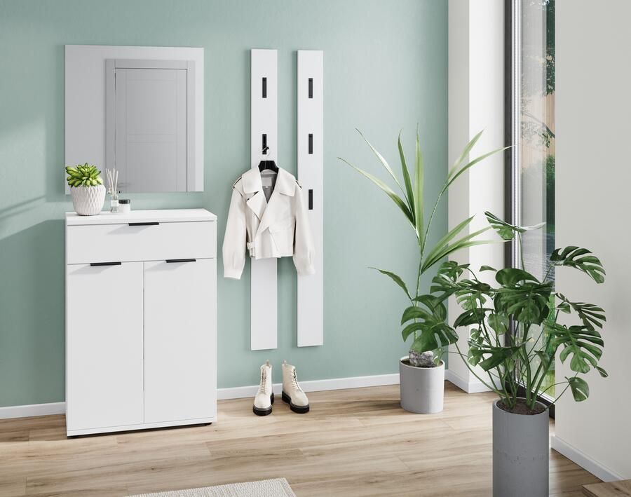 GERMANIA Halmeubelset Stanton Garderobe-set bestaande uit 1 schoenenkast 1 spiegel en 2 panelen (4-delig) - Foto 4