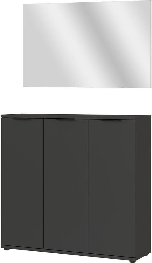 GERMANIA Halmeubelset Stanton Garderobe-set bestaande uit 1 schoenenkast en 1 spiegel (2-delig) - Foto 8