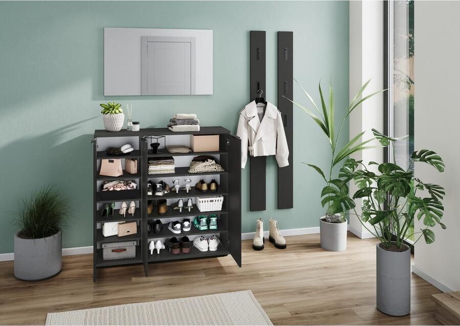 GERMANIA Halmeubelset Stanton Garderobe-set bestaande uit 1 schoenenkast 1 spiegel en 1 paneel (3-delig) - Foto 5