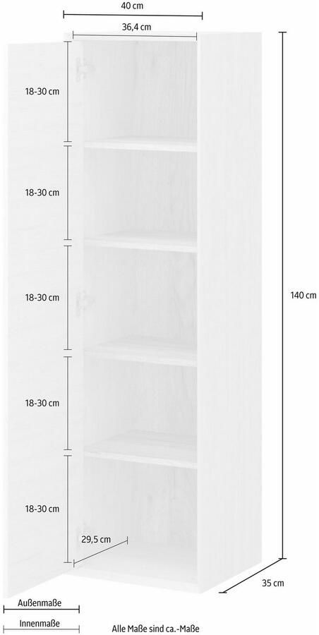 GERMANIA Hangend kastje Calvi Hoogte 140 cm - Foto 2