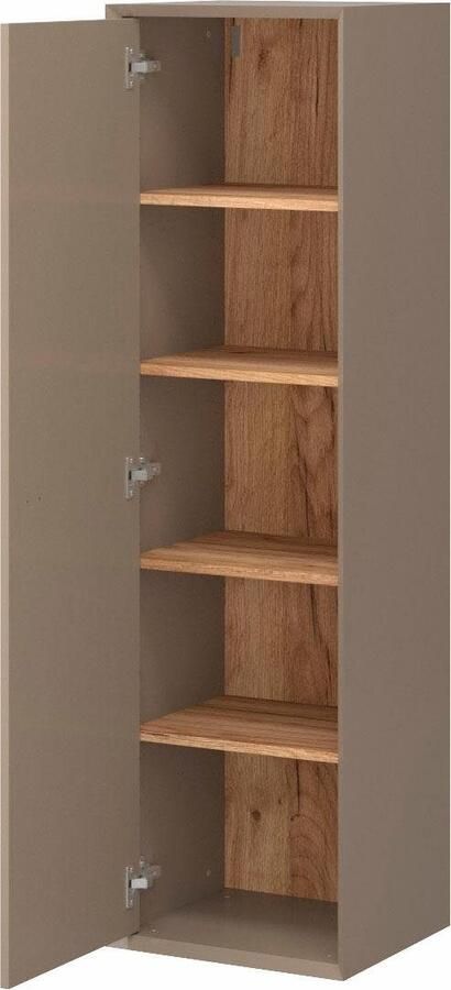 Germania Wandkast Calvi 1 Deur 4 Planken L40 x B35 x H140 cm Grijs - Foto 6