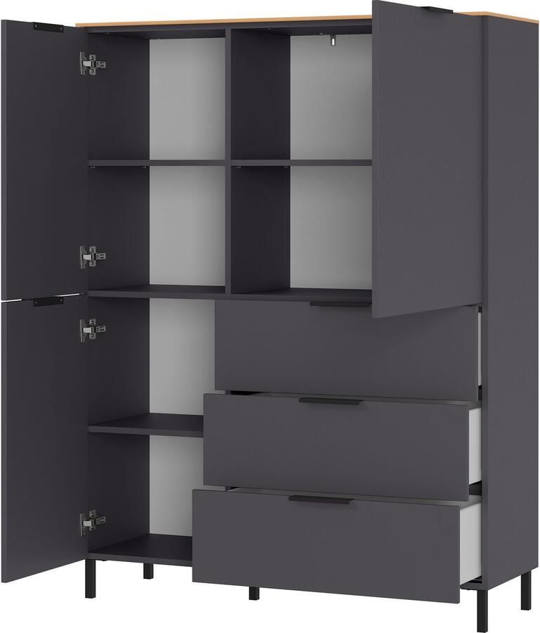 Germania California Opbergkast Grafiet Eiken - Foto 2