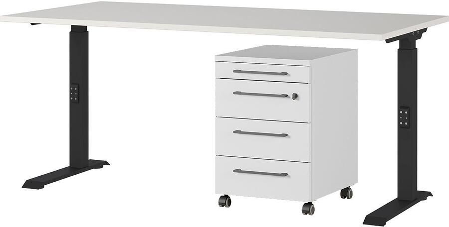 GERMANIA Kantoormeubelset Agenda Set bestaande uit in hoogte verstelbaar bureau en rolcontainer (2-delig) - Foto 8