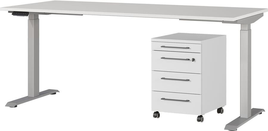 GERMANIA Kantoormeubelset Agenda Set bestaande uit in hoogte verstelbaar bureau en rolcontainer (2-delig) - Foto 8