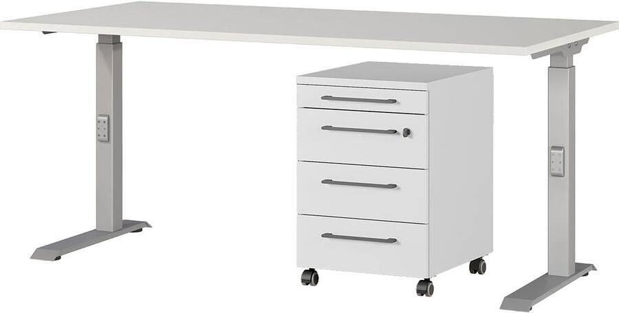 GERMANIA Kantoormeubelset Agenda Set bestaande uit in hoogte verstelbaar bureau en rolcontainer (2-delig) - Foto 8