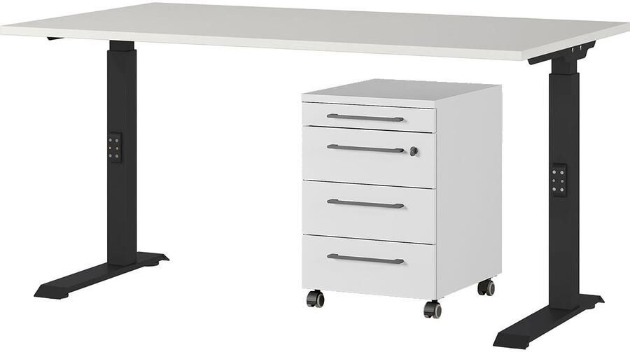 GERMANIA Kantoormeubelset Agenda Set bestaande uit in hoogte verstelbaar bureau en rolcontainer (2-delig) - Foto 7